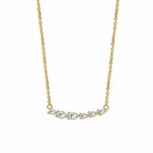 2024新到精品铜服装珠宝发现18k镀金高品质锆石女性魅力吊坠项链