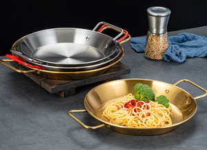 Plateau multifonctionnel de luxe style coréen pour fruits de mer Moule à paella en acier inoxydable <span class=keywords><strong>Assiette</strong></span> à <span class=keywords><strong>risotto</strong></span> pour pâtes et poulet frit <span class=keywords><strong>Assiette</strong></span> à écrevisses - Product Image 4