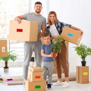 <b>Removable</b> Large Moving Labels 240 Sheets Waterproof Color Stickers For Storage Jars Freezer Food Kitchen Office <b>Boxes</b> - Product Image 6