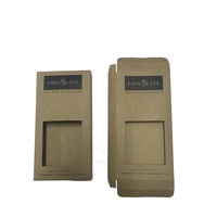 Boîtes fenêtre d'emballage de barre de chocolat en papier kraft écologique personnalisées