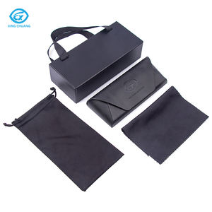 סט אריזת משקפי שמש לוגו מותאם אישית קופסת נייר קשיחה מארז משקפיים אופנה משקפיים רכים נרתיק משקפיים בד לניקוי - Product Image 1