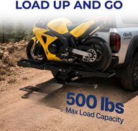 Porte-moto 602 avec rampe de chargement, capacité 500 lb, robuste, pour moto tout-terrain, support de remorque