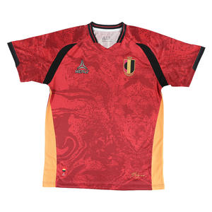 Maillot de football HEALY élégant à motif de coquelicot rouge, uniforme de football classique à manches courtes, t-shirt d'été durable pour l'équipe - Product Image 1