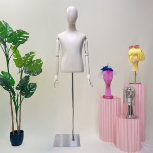 Cửa hàng quần áo nam hình nộm nửa cơ thể, hình nộm da trắng hình thức váy, cửa sổ Thời trang Hiển thị Nam mô hình nửa cơ thể - Product Image 6