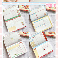 Carnet A6 Kawaii Mignon à Couverture Souple Cousue pour Scrapbooking, Bloc-Notes à Reliure Rétro
