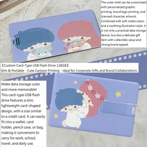 Clé USB personnalisée avec impression de dessin animé, grande capacité 128 Go, clé mémoire - Product Image 4