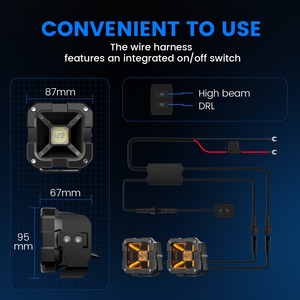 Lámparas LED Cuadradas de Alta Resistencia Tipo X con <span class=keywords><strong>Aletas</strong></span> de Enfriamiento de Alta Densidad para Iluminación de Montacargas y Maquinaria Industrial - Product Image 2
