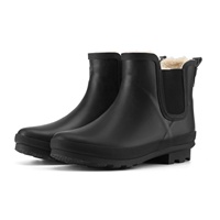 Bottes de pluie Chelsea imperméables en caoutchouc pour femme, chaudes et thermiques, pour l'extérieur, modèle YL-2626, vente en gros, pour l'hiver