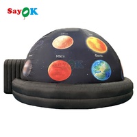 Tente gonflable de cinéma de concession Sayok personnalisée de 6 m sur le thème du système solaire, planétarium d'astronomie