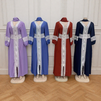Nouvelle Robe Décontractée Élégante d'Abaya Imprimée pour Femmes Musulmanes du Moyen-Orient en Gros