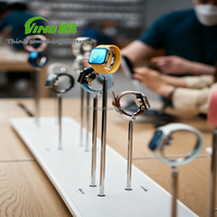 Présentoir de Comptoir Moderne Multi-Unités à 10 Étagères en Métal Blanc pour Montres, Support de Montres Connectées Haut de Gamme