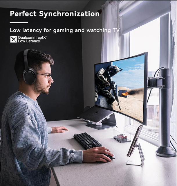 Auracast Over Ear Headphones Bluetooth 5.3 Qualcomm ANC Active Noise Cancelling AptX Wireless Gaming Headset ODM OEM