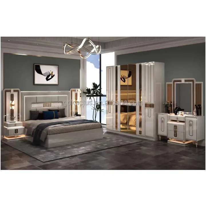 2022 brand new design full bedroom set cheap King Size luxury bedroom furniture set home use modern bedroom