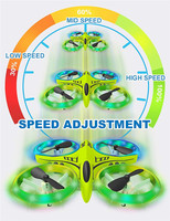 Mini Drone pour enfants avec lumières LED, anti-Crash, One Key, décollage, atterrissage, Flips RC, petits jouets volants, Drones pour débutants