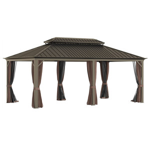 Tốt Nhất Bán Lớn Ngoài Trời Nhôm Pergola Gazebo & Pavilion Trên Bán Gỗ Tán Cho Sân Vườn Patio Giá Thấp - Product Image 1