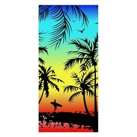 Custom Logo Summer Beach Towel-Super Absorbent Quick Dry Lightweight Microfiber Sand-Free for Swim Pool Travel