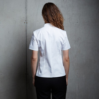 CONTRÔLE Femmes À Manches Courtes Chef Uniforme Veste Serveuse Professionnel Hôtel Uniforme Conception