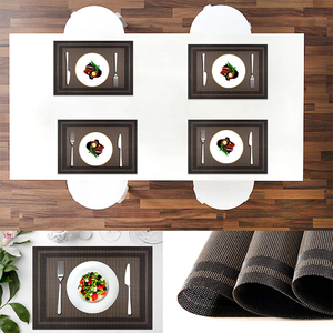 古典的なスタイル<span class=keywords><strong>PVC</strong></span>織りコースター抗菌カビ防止プレースマット滑り止め西洋食品マット断熱テーブルマット - Product Image 5