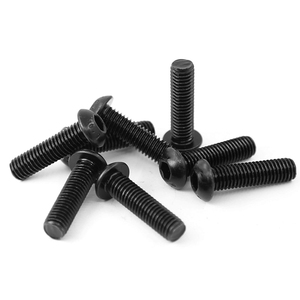 M2 M2.5 M3 M4 M5 M6 M8 ISO7380 Grade 10.9 Round Head Black Oxide Steel Hex <b>Socket</b> Button Head Screws Allen Bolts - Product Image 4