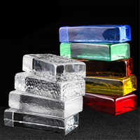 Brique de verre cristalline super blanche transparente solide, couleur écran de séparation, colle thermofusible