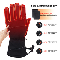 Guantes Inteligentes Delgados con Calefacción para Esquí al Aire Libre, 7.4V, Forros Térmicos Inteligentes para Motociclistas, Calentadores de Manos Recargables