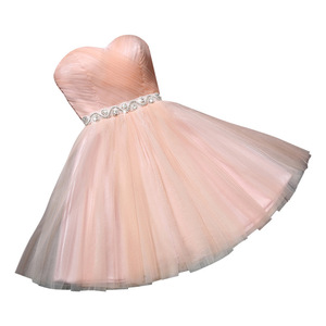 Sweetheart Neckline Tulle A-Line Mini Dress Empire Waist Candy Color Party Club Dress - Product Image 4