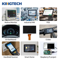 Écran LCD TFT Kingtech OEM 7 pouces 50 broches avec interface RGB IPS 800x480 et carte de contrôle pour Raspberry Pi