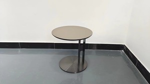 <span class=keywords><strong>Set</strong></span> meja bulat kecil furnitur ruang tamu sofa samping meja warna kustom batu marmer modern mewah meja sudut kopi - Product Image 2