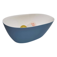 Baignoire autoportante ovale moderne de luxe Zevana modèle 7103 en acrylique blanc pour adulte, bain à remous 1 personne, avec drain portable