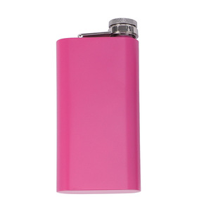 Fiaschi da whisky con Logo personalizzato bianco in acciaio inossidabile a prova di perdite con tappo in metallo a perdifiato per tasca da campeggio - Product Image 2