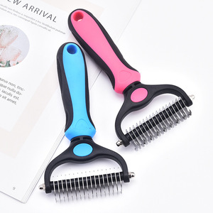 Spazzola <span class=keywords><strong>per</strong></span> la rimozione del pelo di animali domestici, pettine a doppia faccia <span class=keywords><strong>per</strong></span> la rimozione del pelo, taglierino <span class=keywords><strong>per</strong></span> nodi di pelo, strumenti <span class=keywords><strong>per</strong></span> la toelettatura di <span class=keywords><strong>cani</strong></span> e gatti - Product Image 4