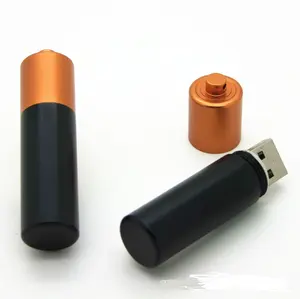 Nice Metal Battery Shaped USB Flash Drive/Pen Drive With Keychain Feature