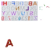 AINIKA 26 lettres moule numéro moule décoration suspendue ensemble complet de pochoirs alphabet