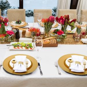 Plato de Goma Clásico Plateado, Diseño Redondo Ecológico, Decoración y Accesorios para Mesa - Product Image 5