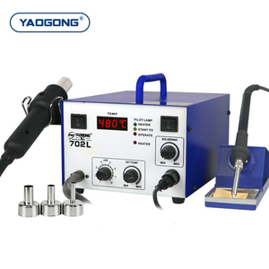 Estación de Soldadura y Retrabajo de Aire Caliente Digital 2 en 1, Kit de Valor 702L para Reparación de Placas Base de Teléfonos Móviles, Desoldadura de Chips SMD BGA - Product Image 6