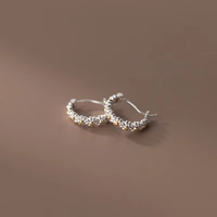 Zierliche Blumen form Ohrringe 925 Sterling Silber Gänseblümchen Creolen Modeschmuck für Frauen