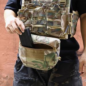 1000D Nylon Camouflage Molle Plate Carrier Pouch <b>Tactical</b> Hunting Drop Pouch Micro Chest Rig <b>Vest</b> Compatibility Made Polyester - Product Image 6