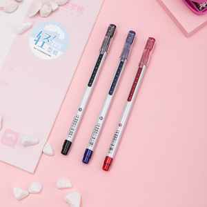 Stylo gel Deli A426 0,5 mm à pointe aiguille pour bureau et école, encre bleue, noire, rouge, corps en plastique - Product Image 3