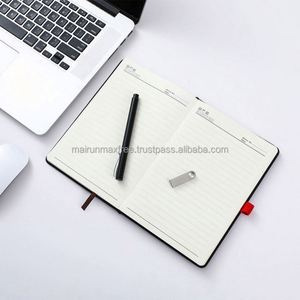 2023 mejor calidad al por mayor de tapa dura personalizada A5 B5 cuaderno de cuero con banda elástica USB Flash Drive 16G y juegos de regalo de bolígrafo - Product Image 5