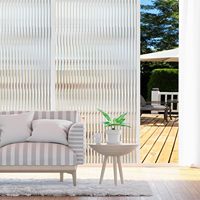ORON DECO Mattierte PET/PVC Glasfolie Fenster-Sichtschutzfolie 3D Dekorative UV-Blockierende Selbstklebende Aufkleber für Badezimmer