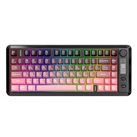 Clavier de jeu mécanique sans fil double mode russe FREE WOLF M75 avec touches PBT dégradées, rétroéclairage RVB, touches programmables USB-C
