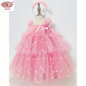 เดรสยาวถึงเข่าของเด็กเดรสคริสต์มาสอีฟมีเงาเป็นชั้น - Product Image 4