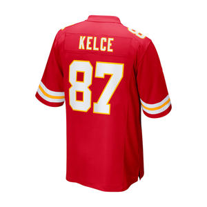 Pronto para enviar KC 15 Patrick Mahomes 87 Travis Kelce 10 Pacheco 95 Chris Jones Top qualidade dos homens costurados camisa de futebol camisas - Product Image 6