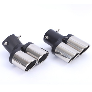 Tuyau d'échappement de voiture en acier inoxydable, double embout de sortie 1-vers-2 pour modification d'échappement de véhicule - Product Image 1