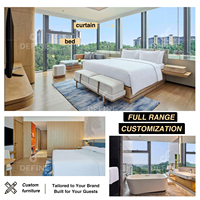 Ensembles de Chambres d'Hôtel 5 Étoiles Modernes et Luxueux Tout-en-un, Projets Hôteliers Hilton Novotel, Mobilier Complet Personnalisé pour Chambres d'Hôtes