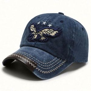 หมวกแบบกำหนดเอง ออกแบบ OEM หมวกทรง Trucker ผ้าหนังกลับ 6 แผง ไม่มีตาข่าย ปักลาย - Product Image 3