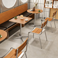 Ensemble table et chaises de style vintage pour restaurant et café, usage commercial, pour salons de thé, pâtisseries, thème océan, en PU, Guangdong