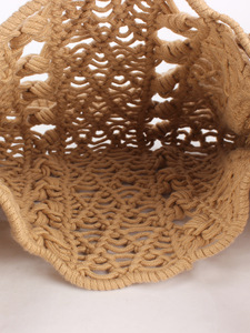 New Handmade Cotton Fabric Woven Tassel <b>Square</b> Drawstring Closure Bag Two Daily Leisure Work Seaside Vacation Tanjing - Product Image 3