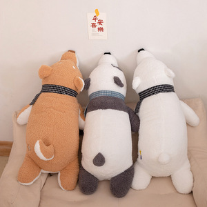 Tiktok Vente Chaude Grand Ours Blanc Pondéré Poupée Mignon Ours En Peluche Jouet Ours Couché Poupée pour Garçon Fille <span class=keywords><strong>Lit</strong></span> Oreiller <span class=keywords><strong>De</strong></span> Couchage - Product Image 4