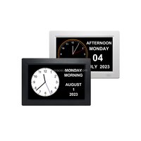 8 pouces LCD Table Wifi Démence Horloge Avec Température Humidité Calendrier Météo Diffusion pour Personnes Âgées Seniors Usine En Gros